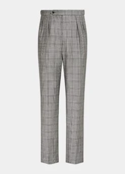 Mid Grey Checked Roma Suit -Cheap US Nice Clothes Store P6724 28