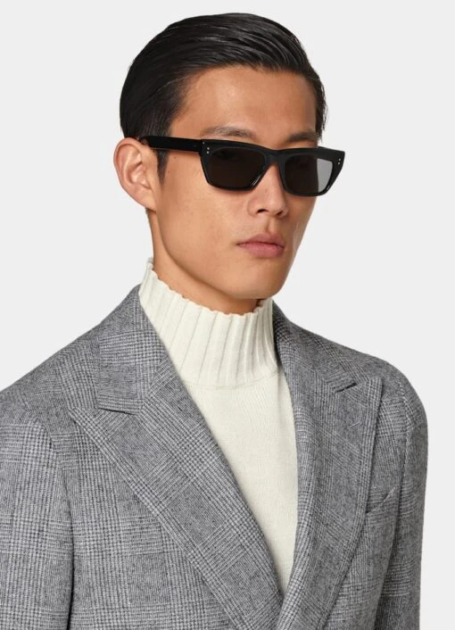 Light Grey Checked Havana Suit -Cheap US Nice Clothes Store P6725 101