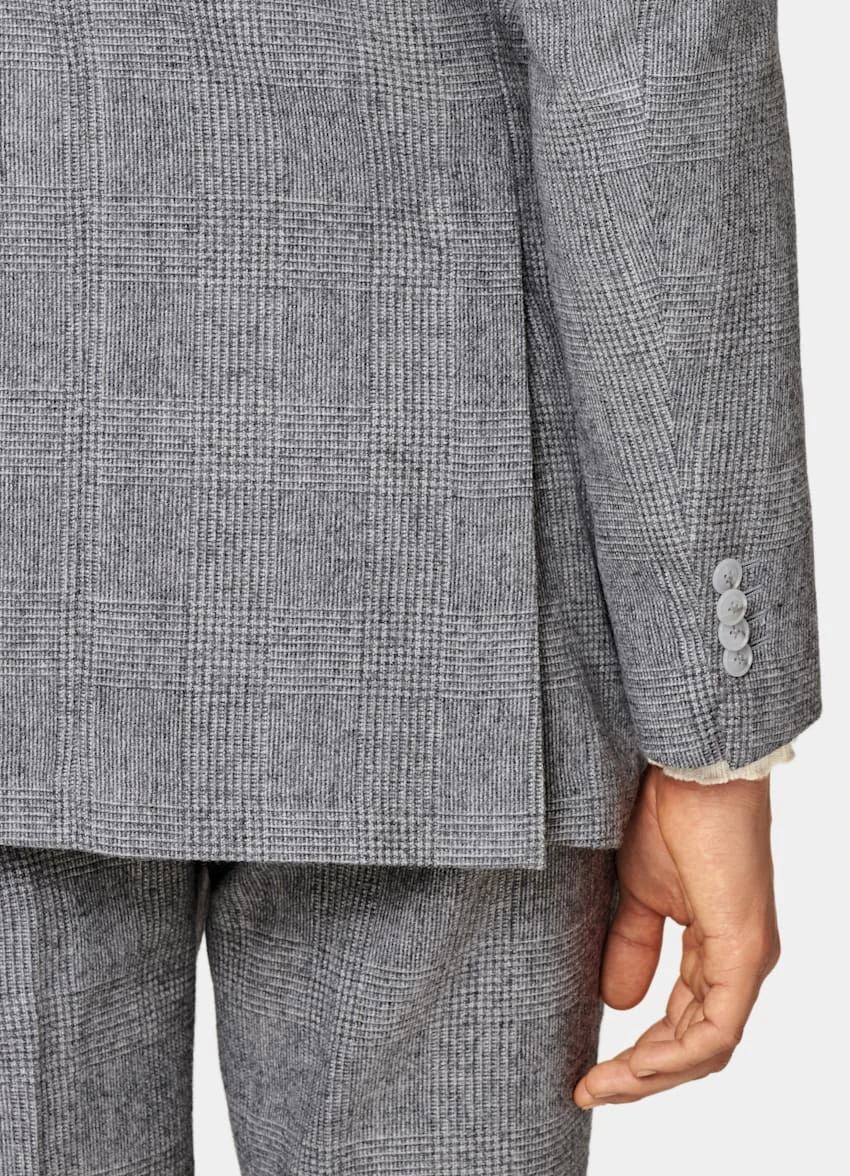 Light Grey Checked Havana Suit 4 Light Grey Checked Havana Suit - Image 4