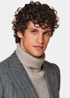 Dark Grey Striped Milano Suit