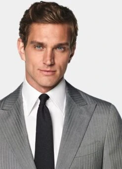 Mid Grey Herringbone Havana Suit