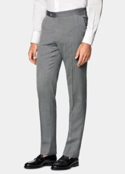 Mid Grey Herringbone Havana Suit -Cheap US Nice Clothes Store P7630 106