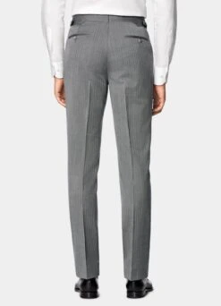 Mid Grey Herringbone Havana Suit -Cheap US Nice Clothes Store P7630 108