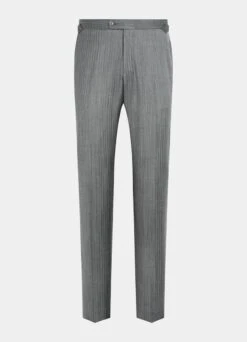 Mid Grey Herringbone Havana Suit -Cheap US Nice Clothes Store P7630 28