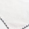White Stitch Edge Pocket Square