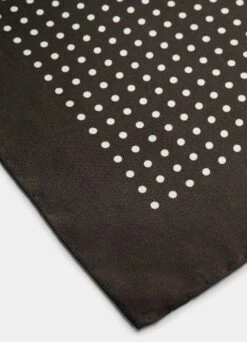 Dark Brown Dots Pocket Square