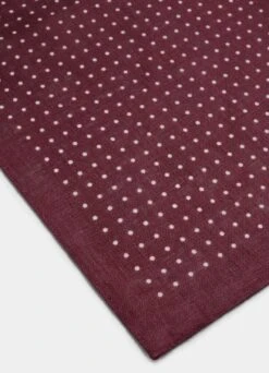 Burgundy Dots Pocket Square