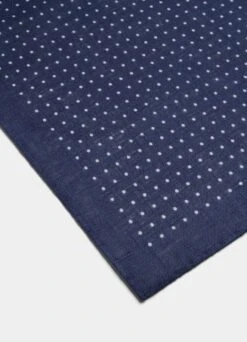 Navy Dots Pocket Square