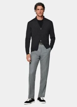 Dark Grey Zip Cardigan -Cheap US Nice Clothes Store SW1104B 104