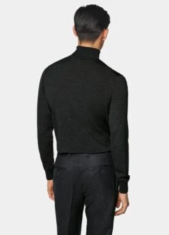 Dark Grey Turtleneck -Cheap US Nice Clothes Store SW1113 105
