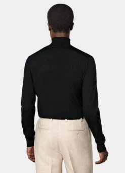 Black Turtleneck -Cheap US Nice Clothes Store SW1115 105