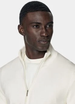 Off-White Zip Cardigan