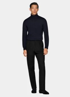 Navy Turtleneck -Cheap US Nice Clothes Store SW1514 104