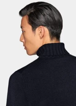 Navy Turtleneck -Cheap US Nice Clothes Store SW1514 106