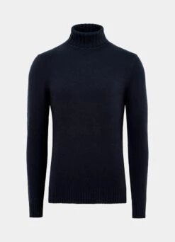 Navy Turtleneck -Cheap US Nice Clothes Store SW1514 25