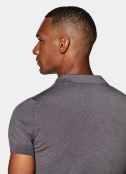 Purple Buttonless Polo Shirt -Cheap US Nice Clothes Store SW1528 104