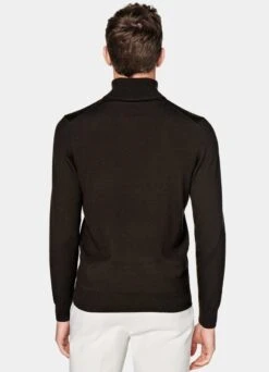 Dark Brown Half Zip -Cheap US Nice Clothes Store SW1540 125