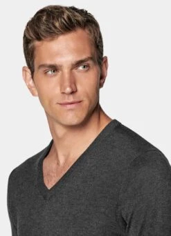 Dark Grey V-Neck