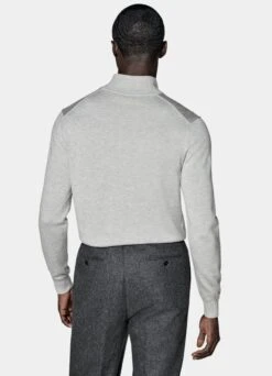 Light Grey Half Zip -Cheap US Nice Clothes Store SW1626 105