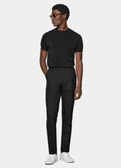 Dark Grey Short Sleeve Crewneck -Cheap US Nice Clothes Store SW1634 104