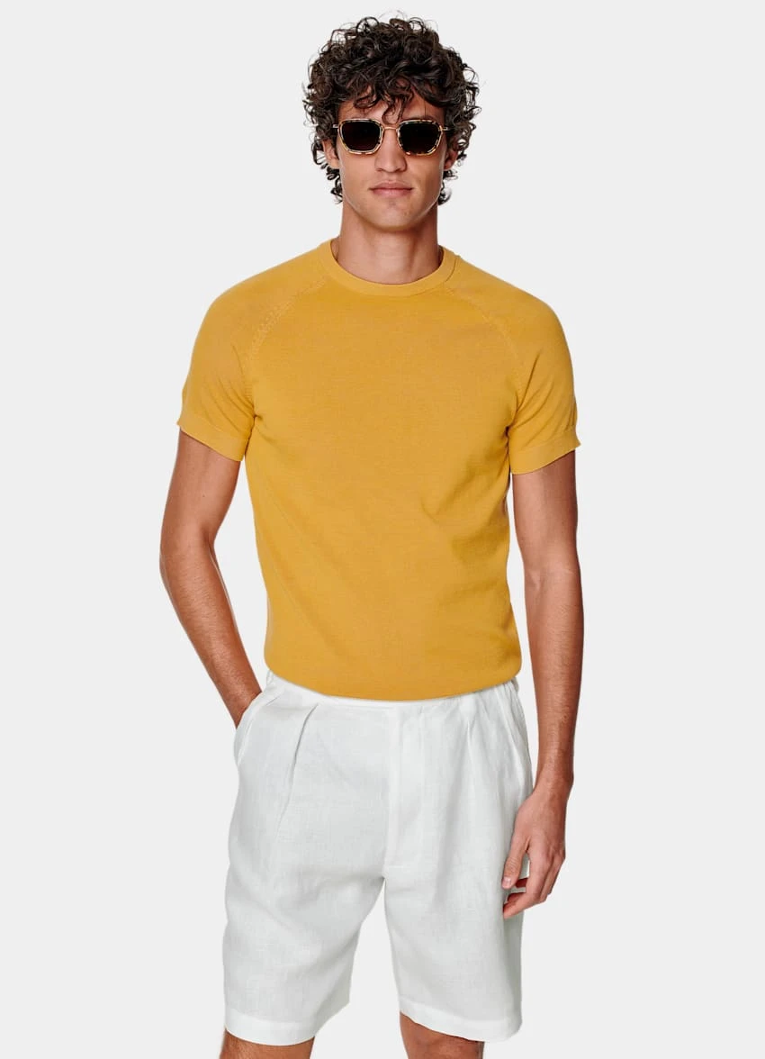 Yellow Short Sleeve Crewneck 2 Yellow Short Sleeve Crewneck - Image 2