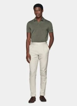 Dark Green Buttonless Polo Shirt -Cheap US Nice Clothes Store SW1643 104