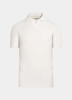 Off-White Ribbed Buttonless Polo Shirt 15 Off-White Ribbed Buttonless Polo Shirt -Cheap US Nice Clothes Store SW1653 25