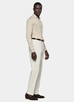 Sand Long Sleeve Polo Shirt -Cheap US Nice Clothes Store SW1658 104