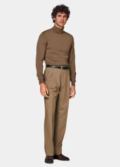 Mid Brown Turtleneck -Cheap US Nice Clothes Store SW1713 104