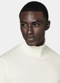 Off-White Mock Neck