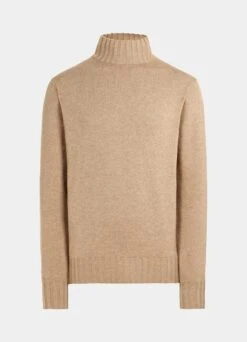 Mid Brown Mock Neck -Cheap US Nice Clothes Store SW1722 25