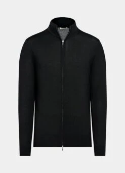 Black Zip Cardigan -Cheap US Nice Clothes Store SW1728 25