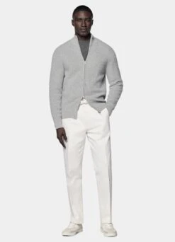 Light Grey Ribbed Zip Cardigan 11 Light Grey Ribbed Zip Cardigan -Cheap US Nice Clothes Store SW1729 104