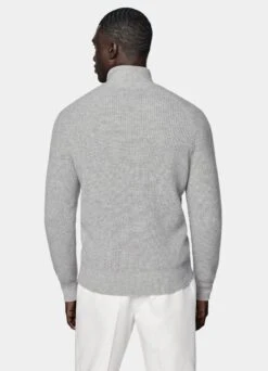 Light Grey Ribbed Zip Cardigan 12 Light Grey Ribbed Zip Cardigan -Cheap US Nice Clothes Store SW1729 105