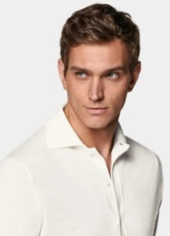 Off-White Long Sleeve Polo Cardigan