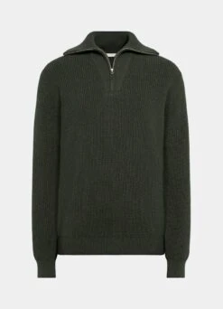 Dark Green Half Zip -Cheap US Nice Clothes Store SW1745 25