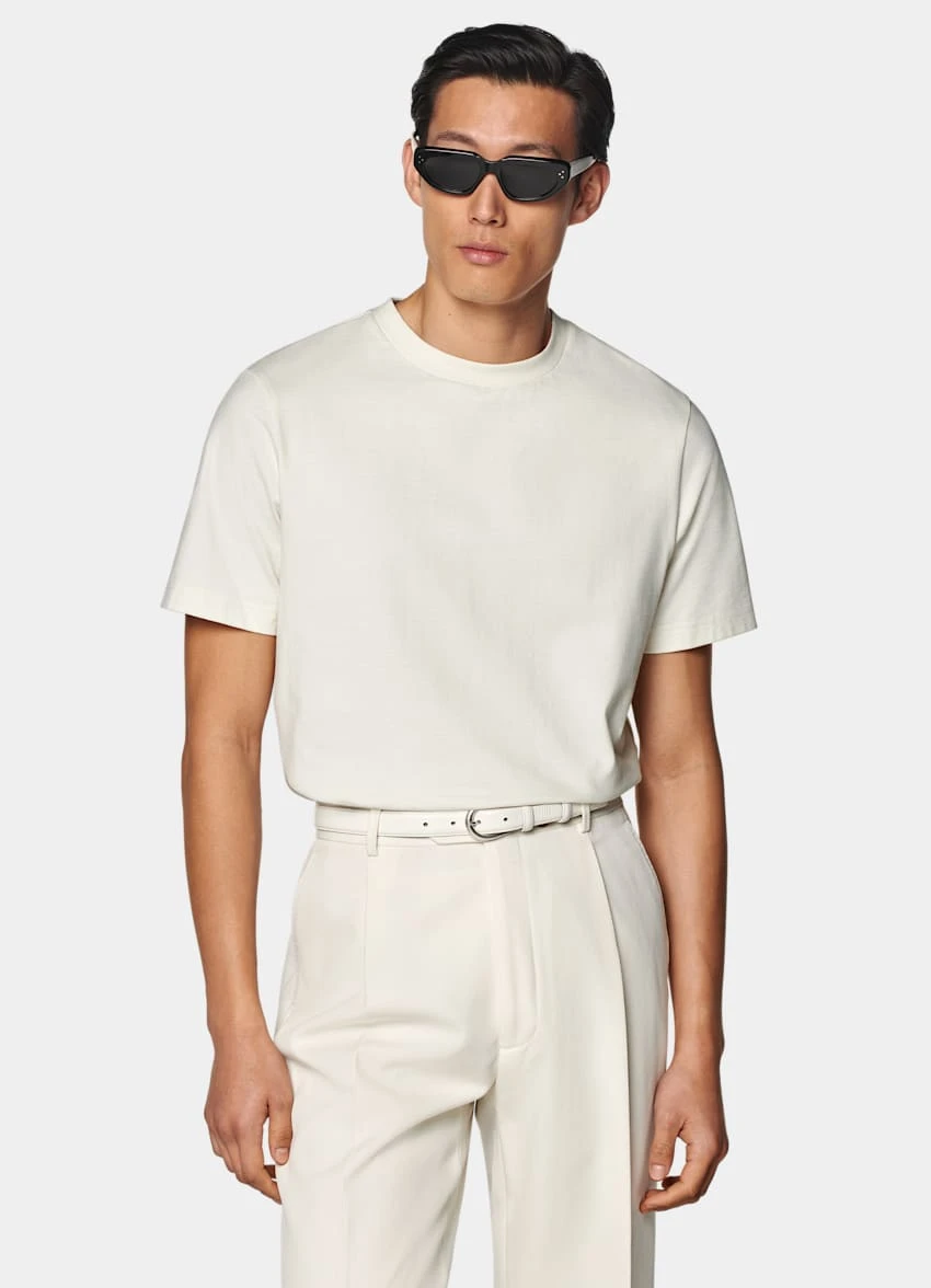 Off-White Crewneck T-shirt 2 Off-White Crewneck T-shirt - Image 2