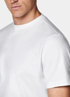White Crewneck T-shirt -Cheap US Nice Clothes Store SW1825 103