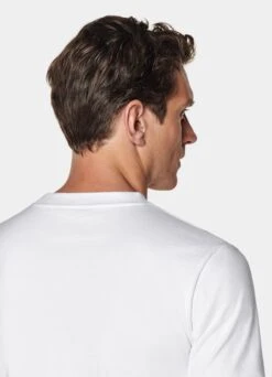 White Crewneck T-shirt -Cheap US Nice Clothes Store SW1825 106