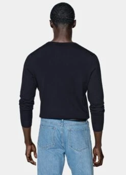 Navy V-Neck -Cheap US Nice Clothes Store SW760 105