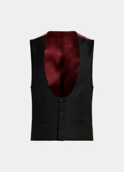 Black Tuxedo Waistcoat -Cheap US Nice Clothes Store W1199 25
