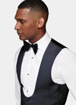 Navy Tuxedo Waistcoat