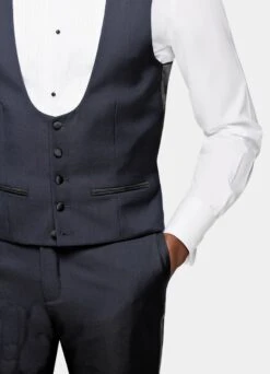 Navy Tuxedo Waistcoat -Cheap US Nice Clothes Store W7353 103