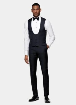 Navy Tuxedo Waistcoat -Cheap US Nice Clothes Store W7353 104