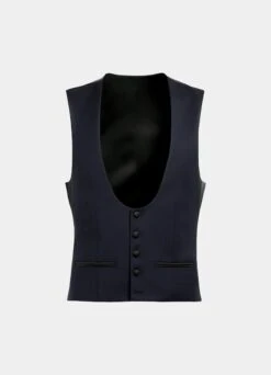 Navy Tuxedo Waistcoat -Cheap US Nice Clothes Store W7353 25